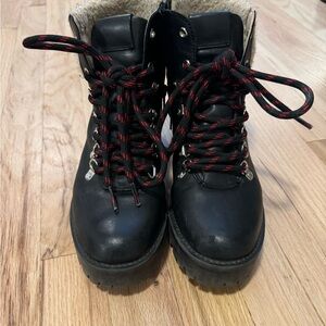 Steve Madden booties with fleece detail